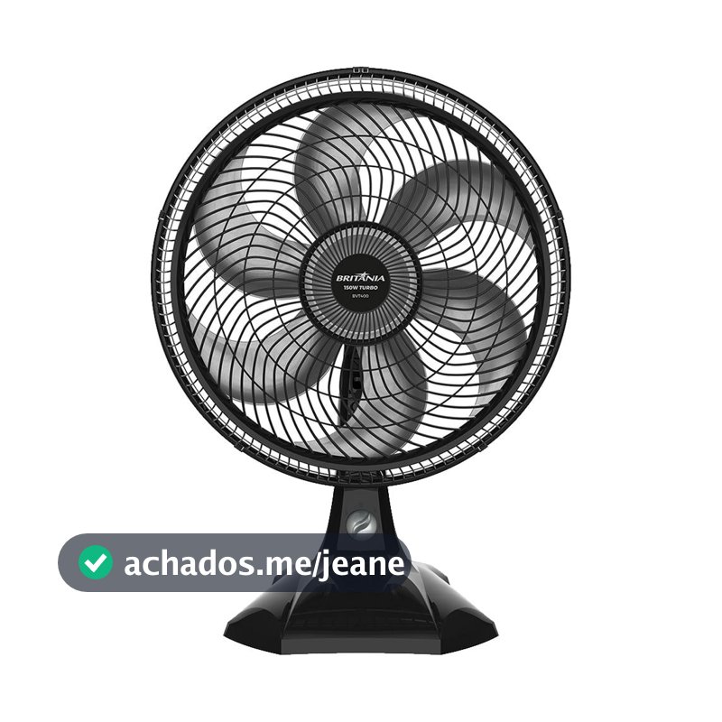 Ventilador de Mesa Britânia 40cm BVT400 150W Preto