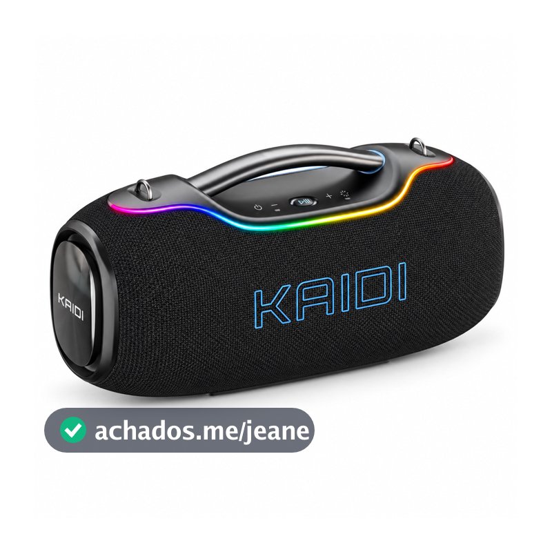 Caixa de Som Bluetooth Kaidi KNC5808 650W Portátil com Graves Reforçados Preta