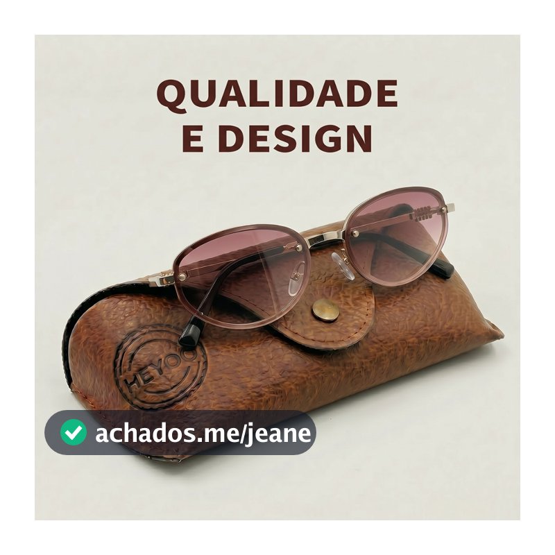 HEYOO Óculos de Sol Oval Estilo Francês Moldura Fina Dourada UV400, Proteção Ocular Completa, Visual Luxuoso e Charmoso