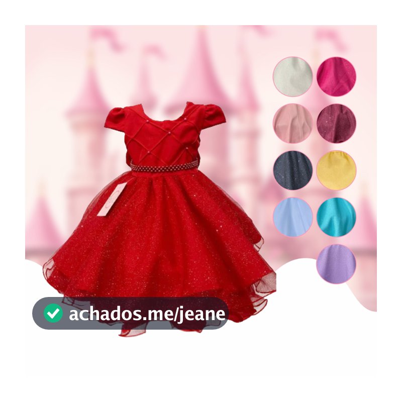 Vestido Infantil Festa - Luxo Rodado Delicado Elegante para Menina