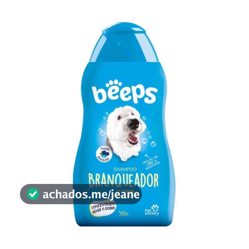 Shampoo Beeps Branqueador para Cães 500ml | Pet Society