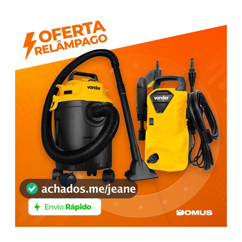 Kit Lavadora LAV1300 e Aspirador Pó e Líquido APV1010 Vonder