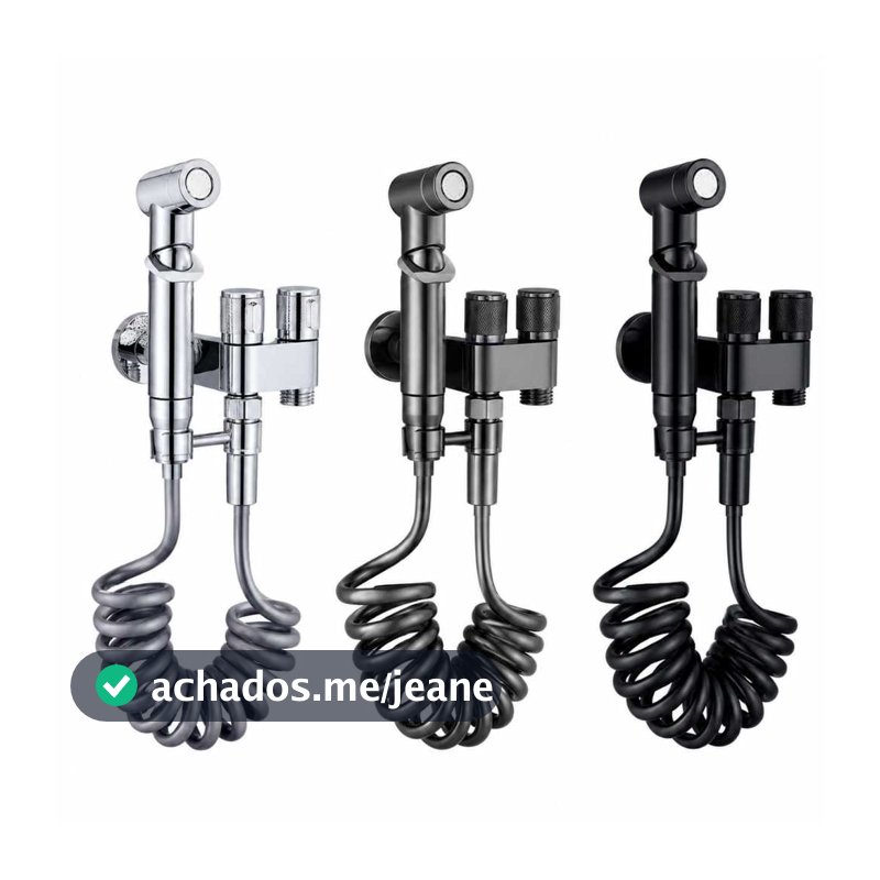 Ducha Higiênica Moderna Para Banheiro Kit Com Registro Duplo Cores Variadas Melhor Preço