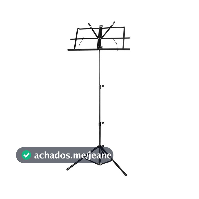 Estante De Partitura Dobrável Suporte Para Músico Ler Cifras Smart