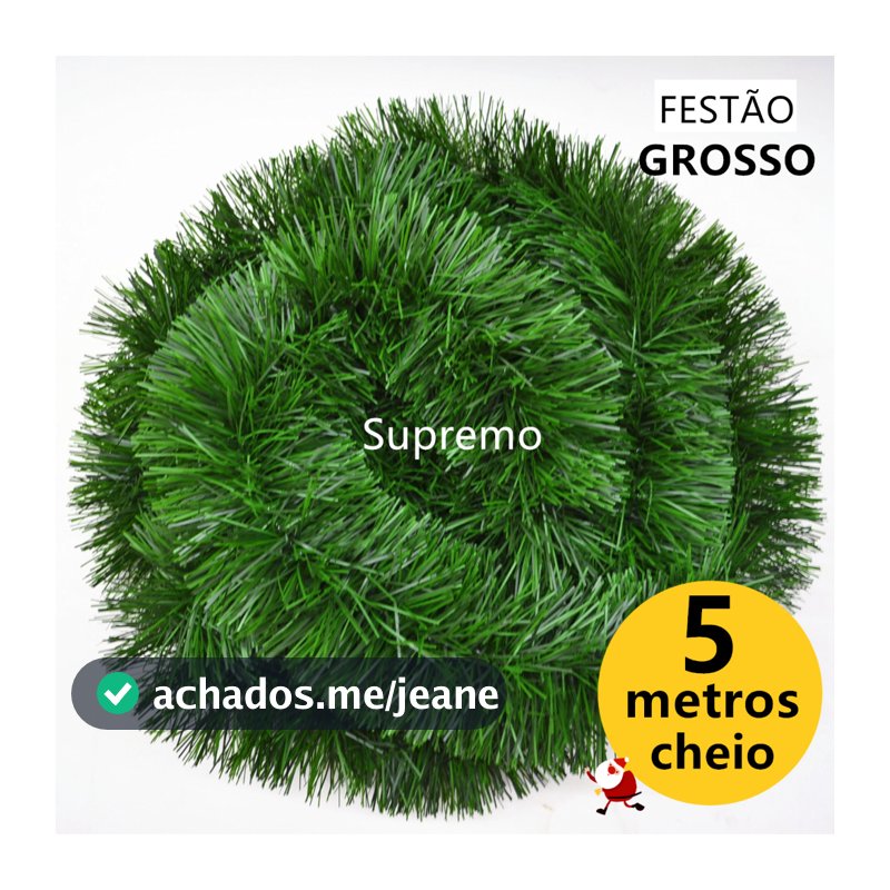 Festão De Natal 5 METROS Grande Cheio Enfeite De Natal Decoração Árvore De Natal