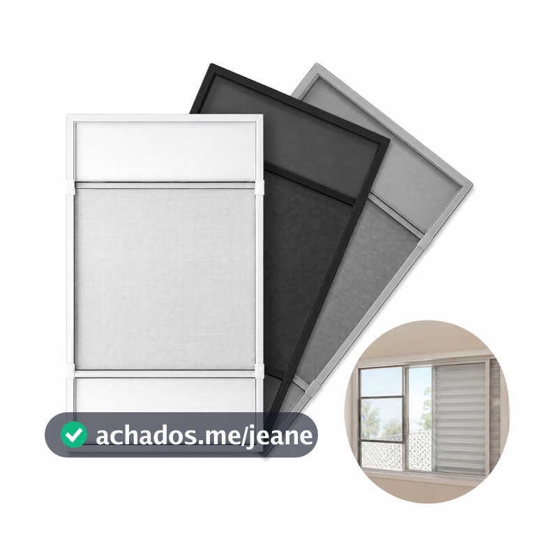 Tela Mosquiteira Alumínio Janela Kit Regulável 50x70 a 134cm Fácil Instalação Anti-insetos