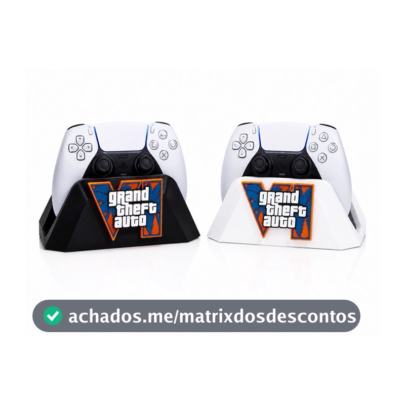 Suporte Base Controle PS5 GTA 6 GTA VI DualSense Gamer e PlayStation 5 Premium