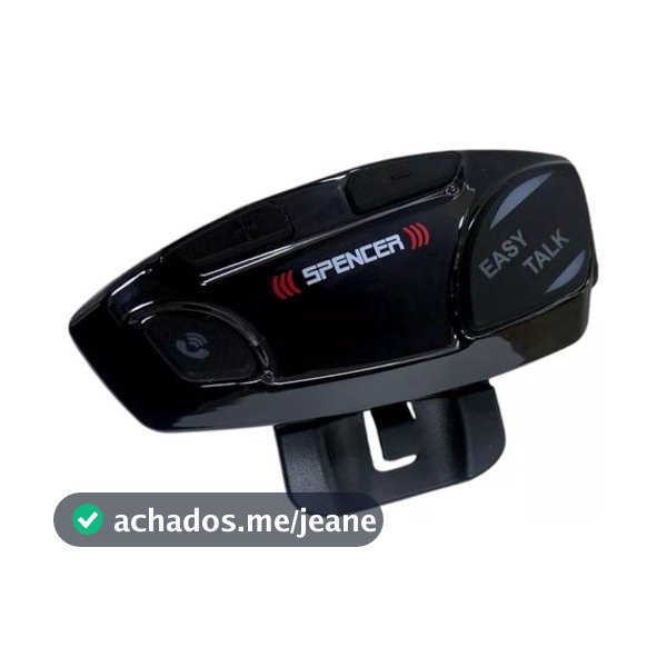 Intercomunicador Motociclista Microfone Bluetooth Spc-80040 Individual Preto Suporte Para Capacete Comunicação