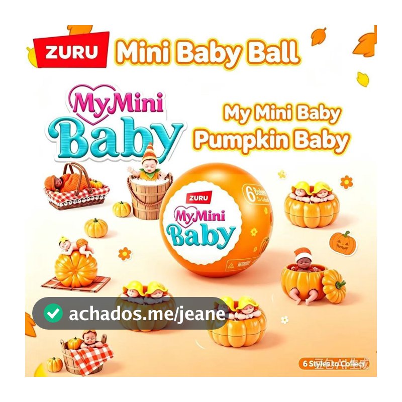 ZURU MY MINI Abóbora Bebê Querida MINI Berço Boneca Bola de Bebê Brinquedo em Miniatura Caixa Misteriosa