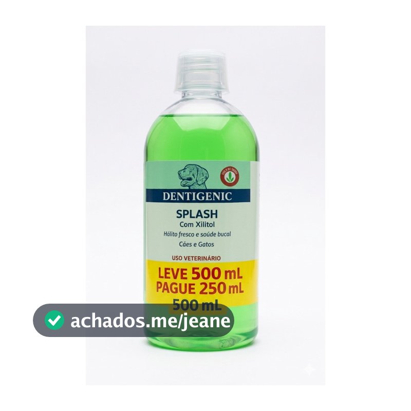 Dentigenic Splash Xilitol Cães Gatos 500 ml 250ml+250ml