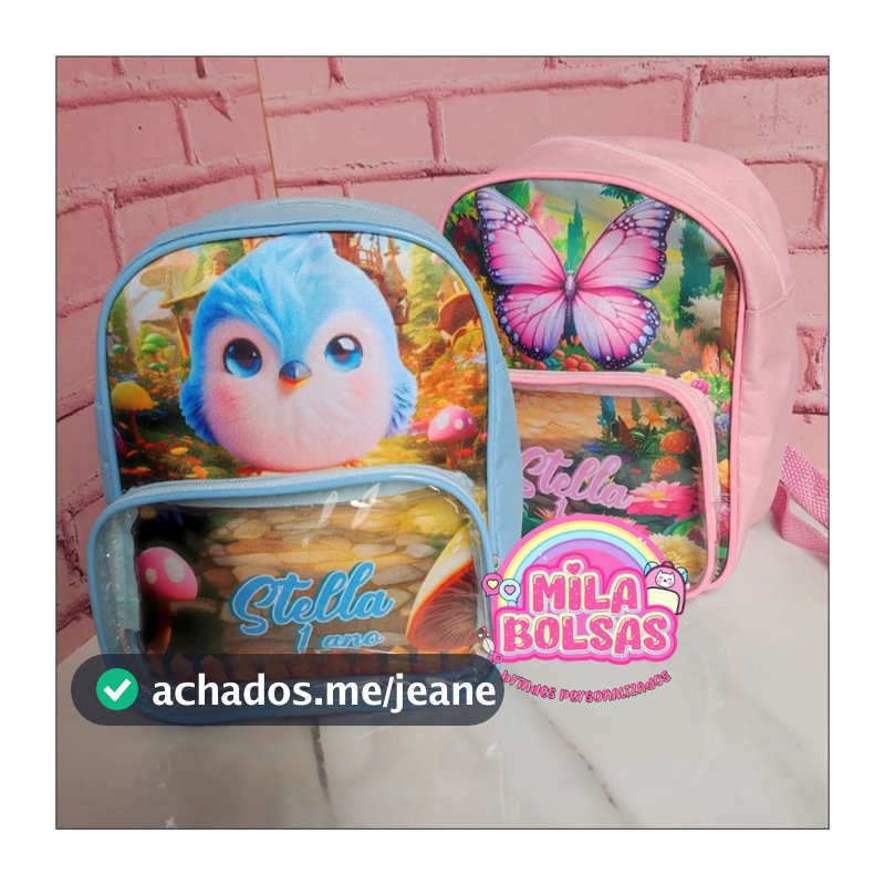 15 Und - Bolsinhas Personalizadas Infantil para Lembrancinhas, Mochila L