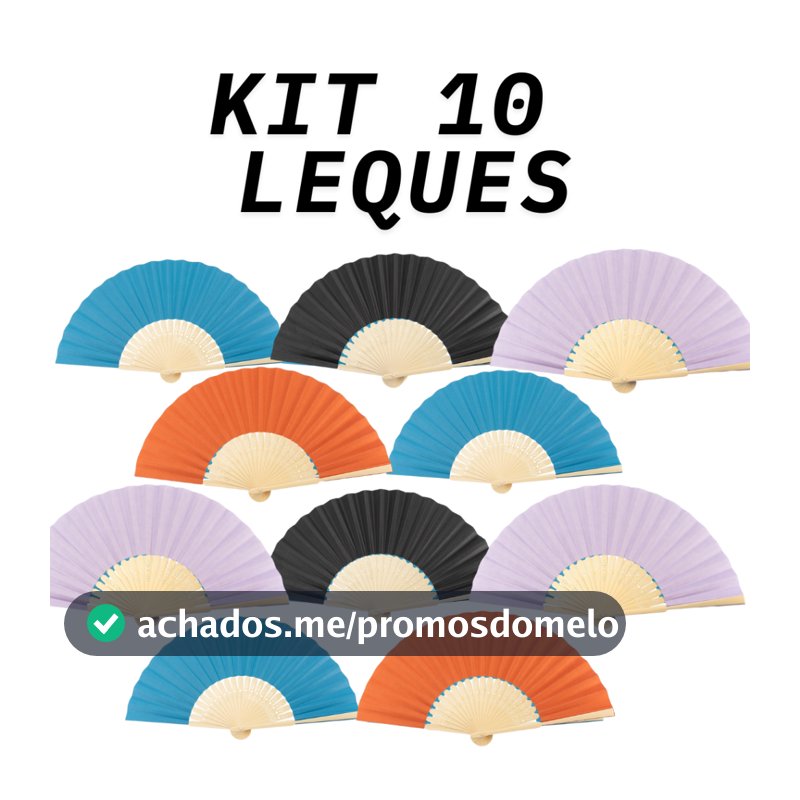 Kit 10 Leques De Papel Bambu Lembrancinha Enfeite Elegante