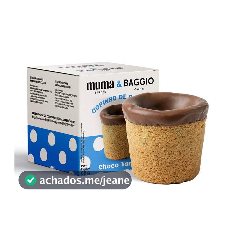 Copinho de Cookie Sabor Choco Vanilla 68g - 1 unidade