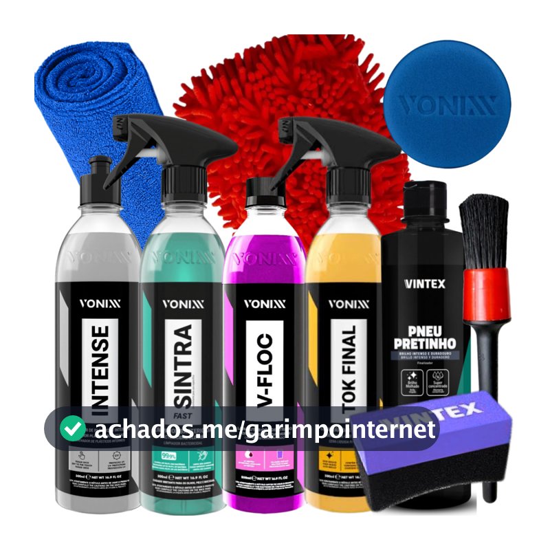 Kit Lavagem Shampoo Cera Tok Final Intense Sintra Fast Vonixx