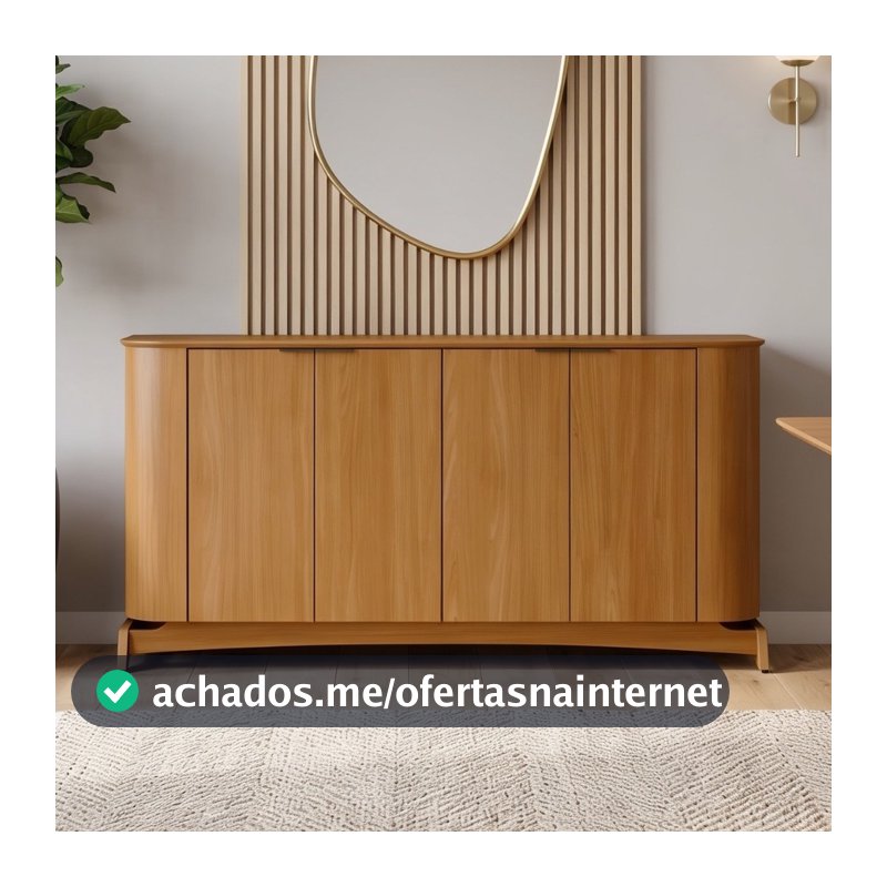 Aparador Buffet Para Sala de Jantar 160cm Verbena N01 Ypê - Lyam Decor