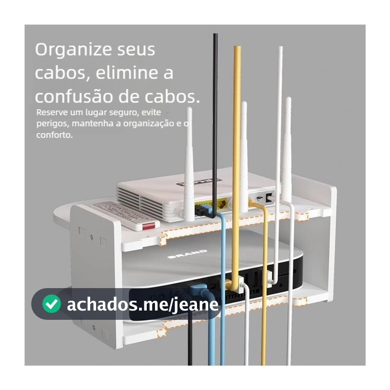 【Suporte Invisível】Prateleira MDF para Roteador – Fixada na Parede, Ideal para TV/Modem/Video Game!