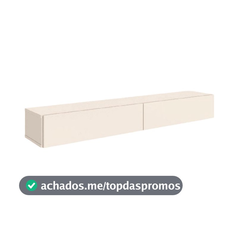 Rack Suspenso para Painel ou TV até 55 Polegadas 2 Portas 1,10m Off White EDN