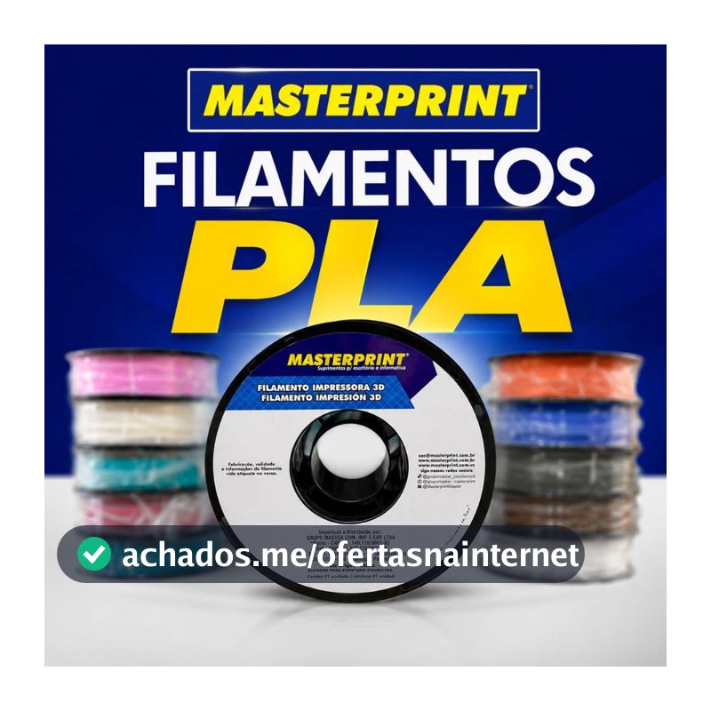 FILAMENTOS PLA PARA IMPRESSÃO 3D MASTERPRINT 1KG / VÁRIAS CORES