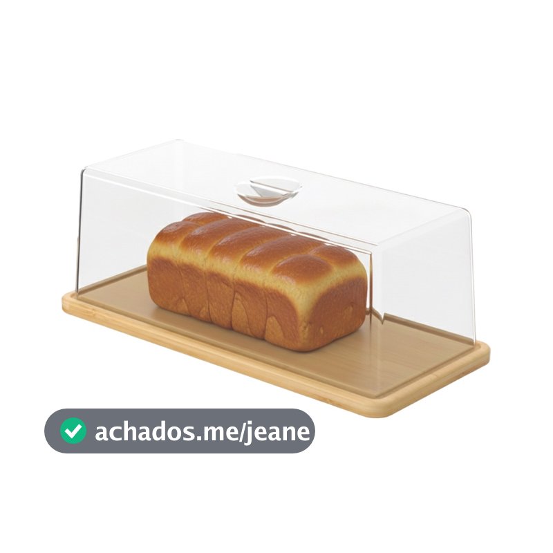 Porta Pão em Bambu com Cúpula Linha Brisa Coza - Mesa Posta