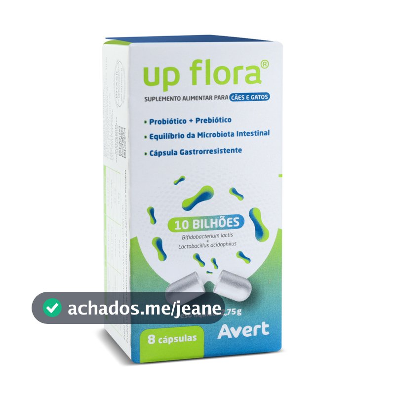 Suplemento Avert Up Flora para Cães e Gatos 8 Cápsulas