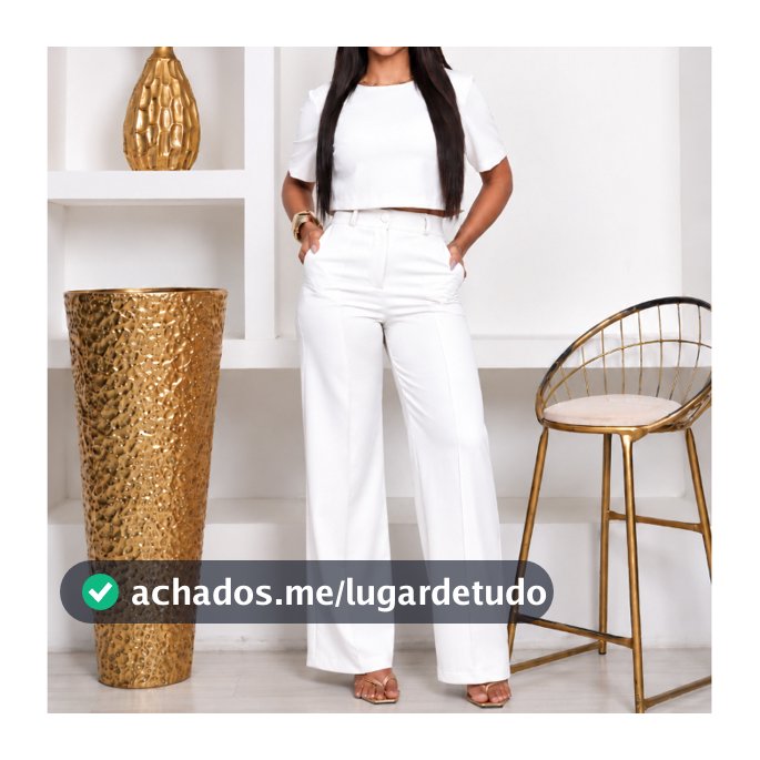 CONJUNTO FEMININA CALÇA PANTALONA ALFAIATARIA  PANTALONA CINTURA ALTA BLUSA  CONFORTABLE