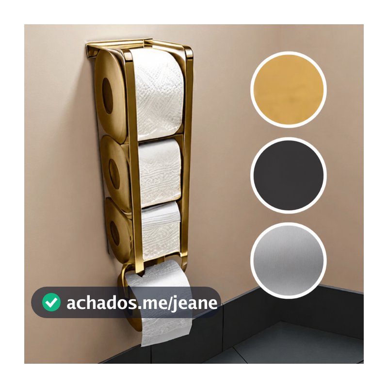 Suporte de Parede para Papel Higiênico - Design Moderno Prático e Funcional