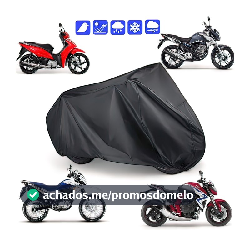 Capa de Cobrir Moto em Couro Forrada Impermeável Anti-Uv Protetora Anti-Risco