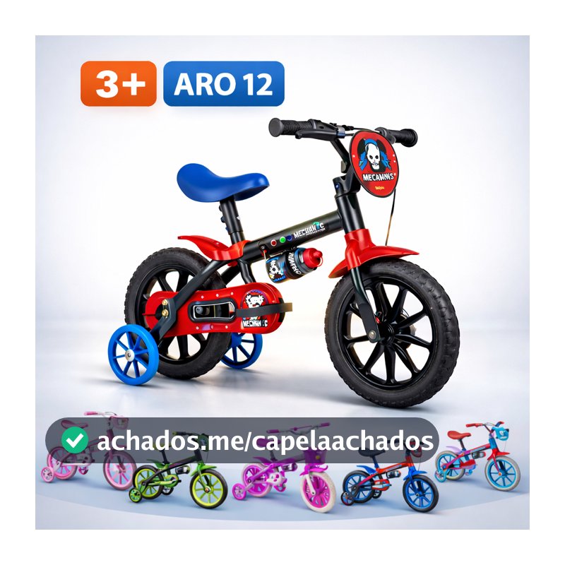 Bicicleta Infantil Aro 12 Freio Tambor 1 Marcha Cestinha Nathor Rodinha Menina de 90cm a 1m