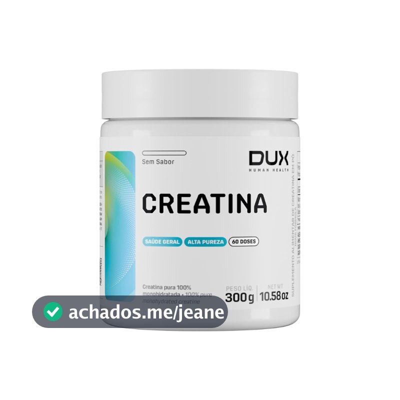 Creatina Monohidratada DUX Nutrition 100% Pura Original – Ganho de Massa Muscular Força