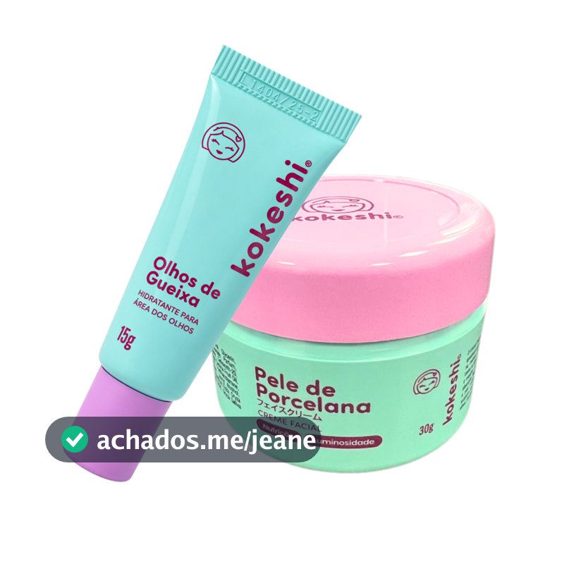 Kit Dupla Renovadores Faciais Kokeshi Pele Porcelana Olhos Gueixa