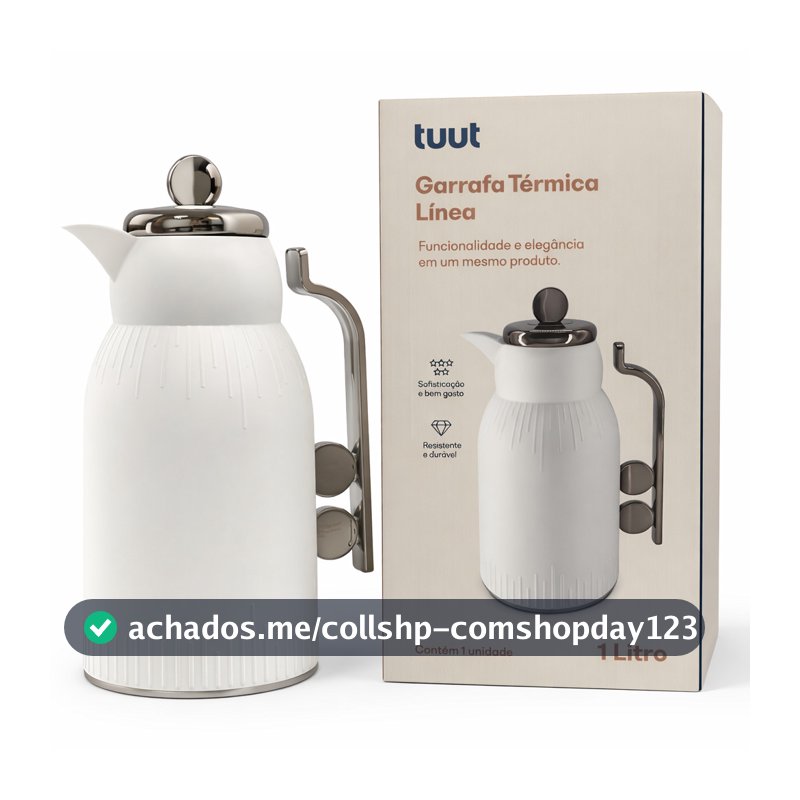 Garrafa Térmica De Café E Chá Línea Branca Luxo 1L Click - Tuut