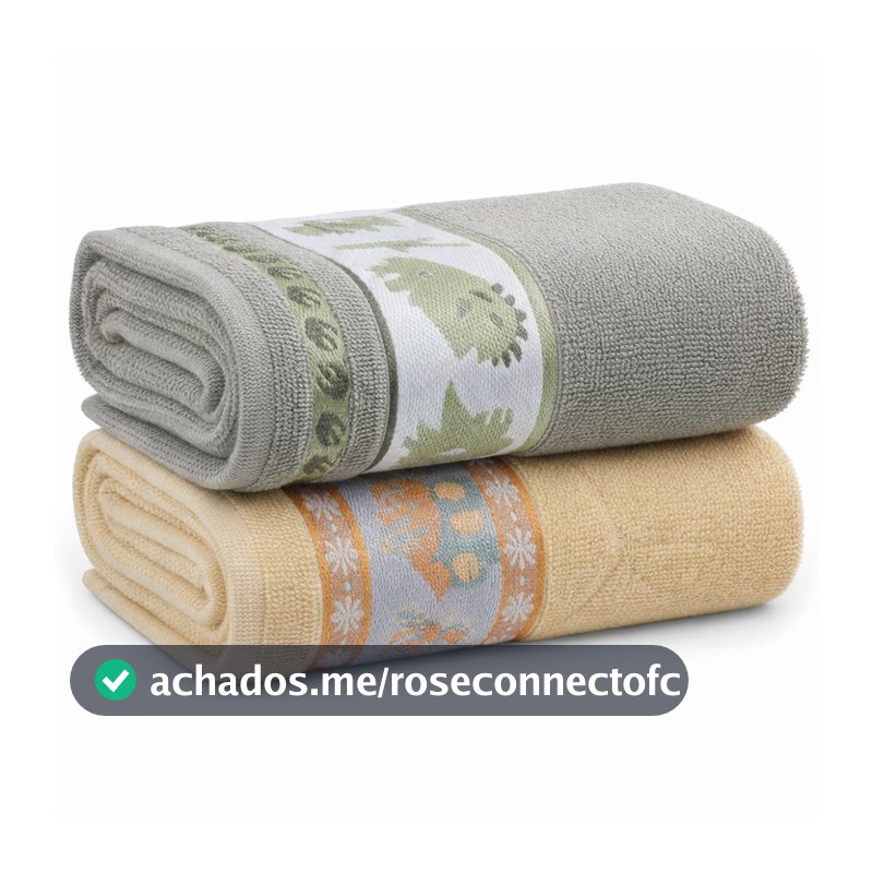 Kit 2 Toalhas de Banho Infantil 100% Algodão Soft Kids c/ Desenhos Bordado Menino Menina Super Macia