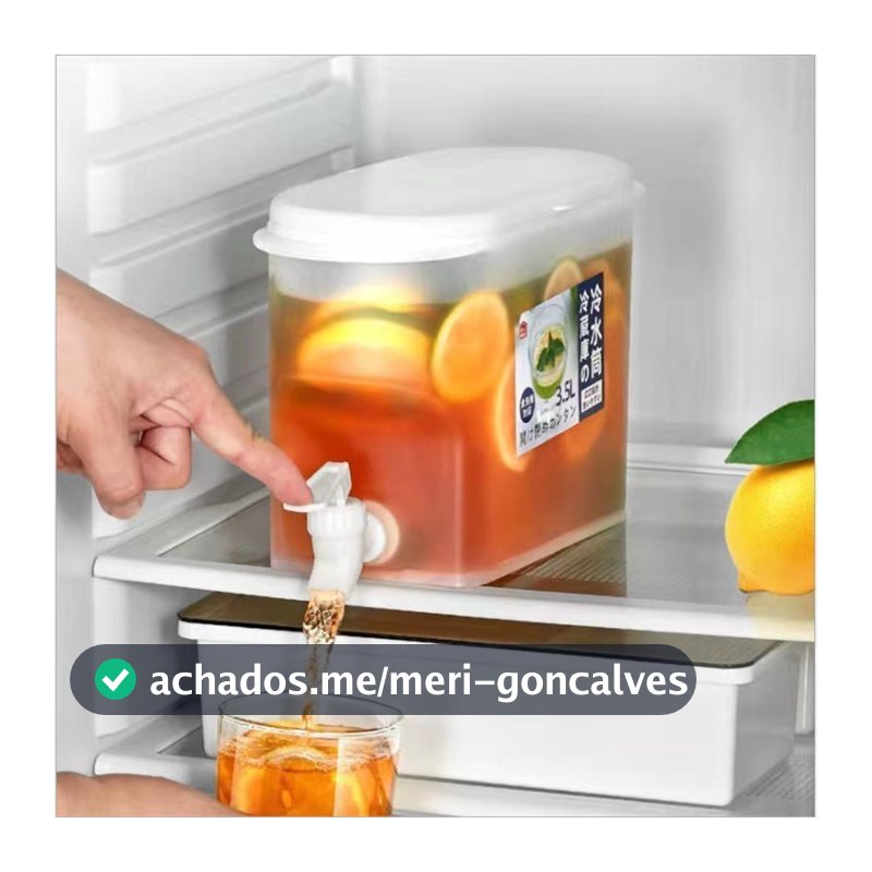 Suqueira Plástica 3 Litros com Torneira e Tampa Para Geladeira Água Saborizada