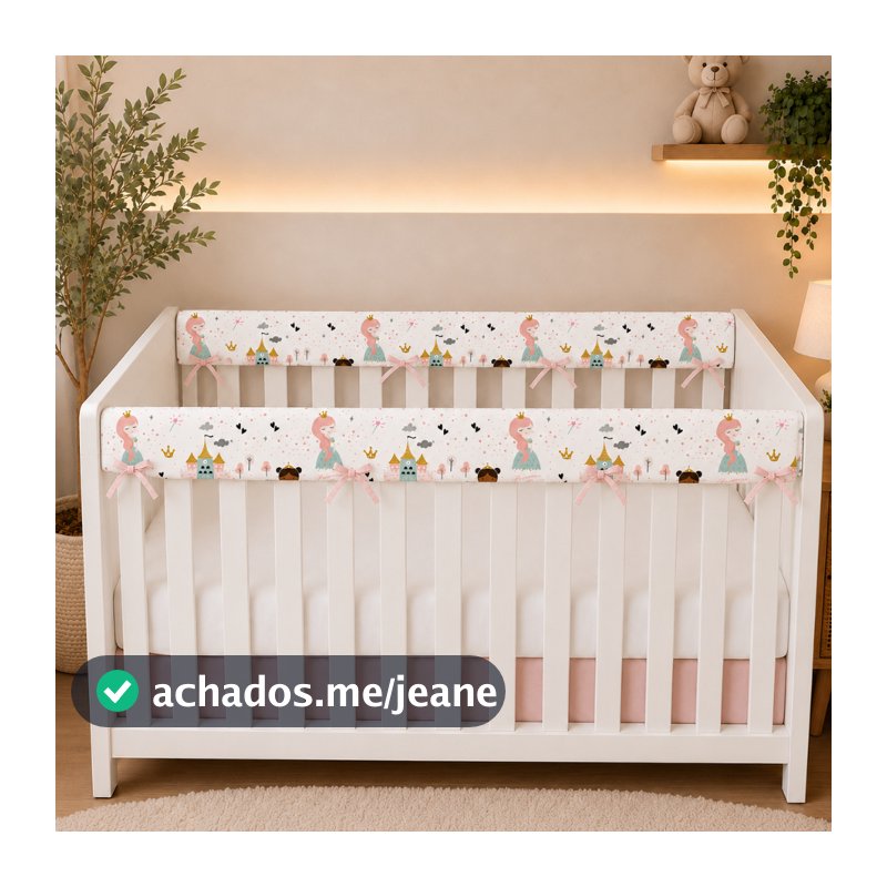 Protetor Grade de Berço Americano acolchoado 2 peças cobertura de grade Menino Menina Neutro
