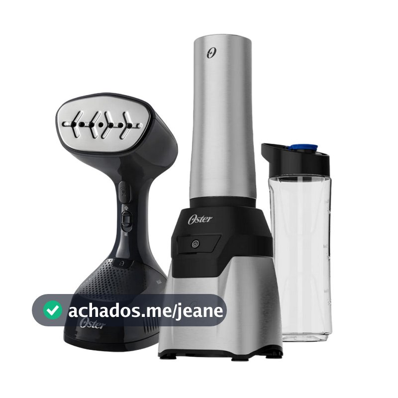 Kit Blender Power Inox e Passadeira a Vapor Oster