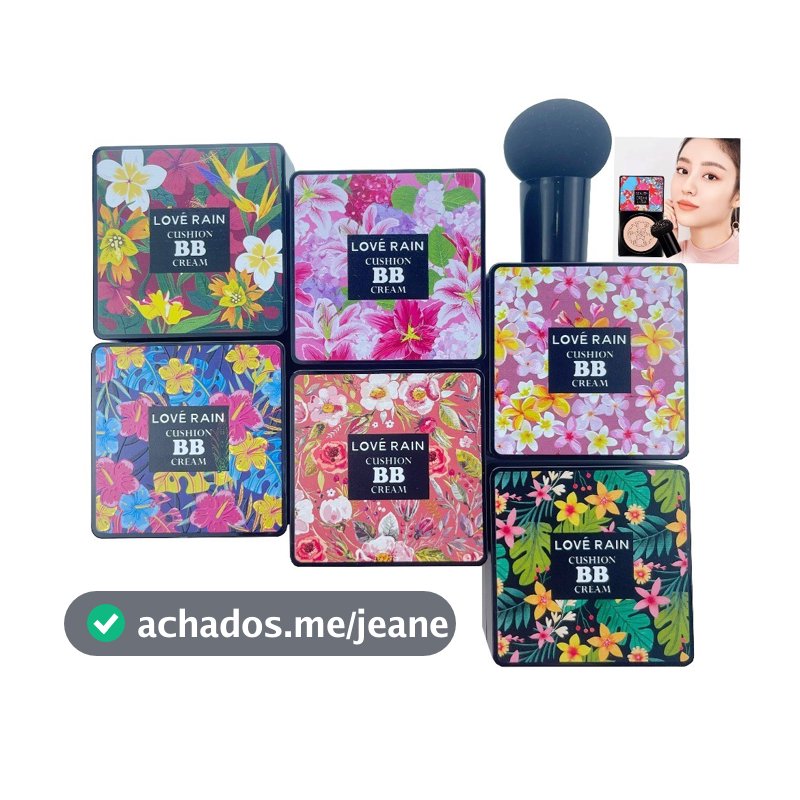 BB CreamBase/Corretivo com Esponja com Formato de Cogumelo Base Clareador Maquiagem Creme Clareador Cor Marfim e Natural
