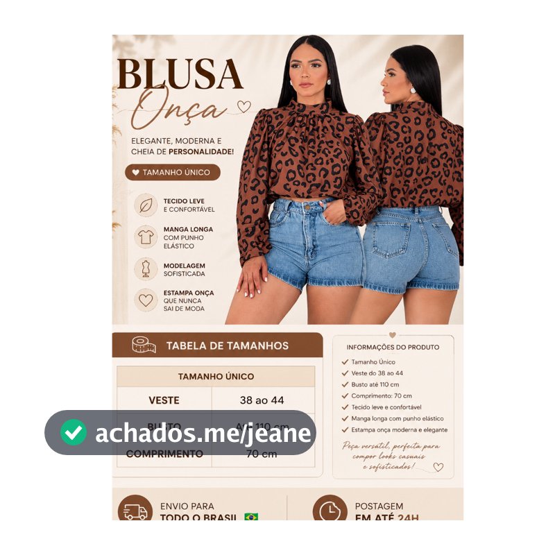 Blusa feminina estilosa Gola alta manga longa estampas em 3D