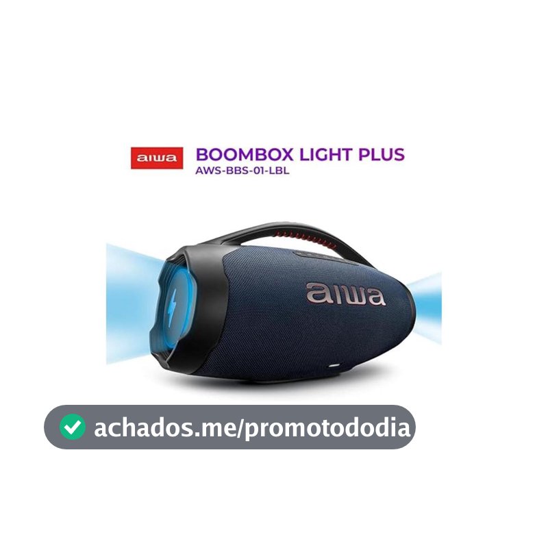 Caixa de Som Bluetooth AIWA Boombox BBS-01LB 200W Midnight