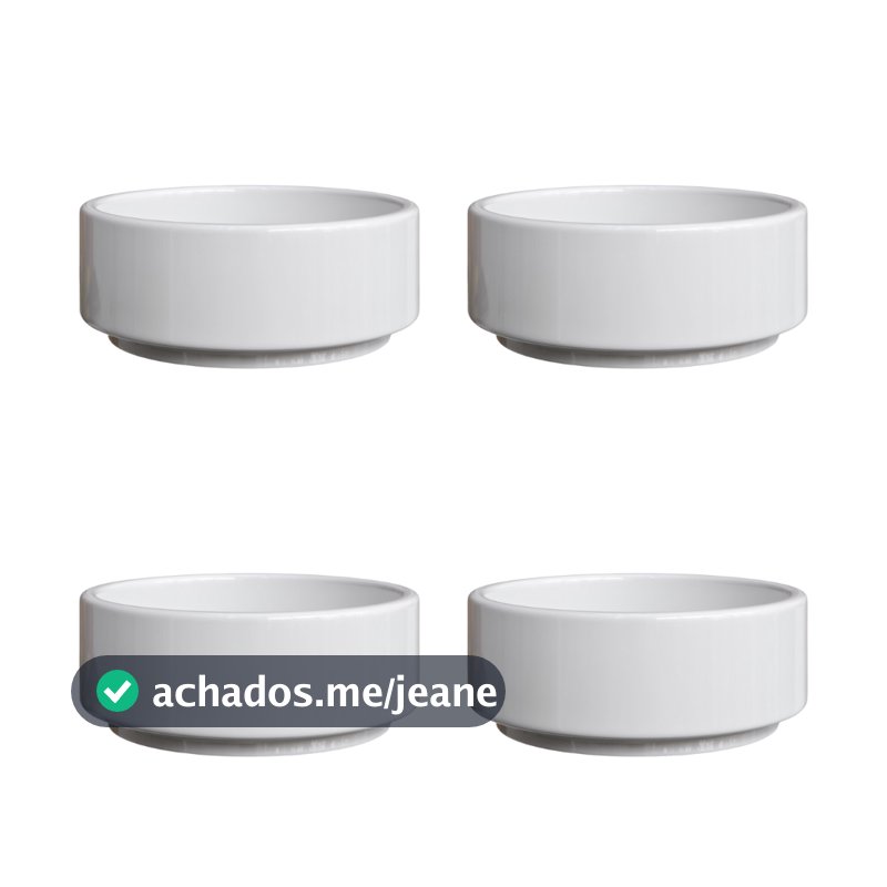 Kit Porta Patê Porcelana Branca Tigelinhas 70ml Manteigueira Restaurante Lanchonete Hotel