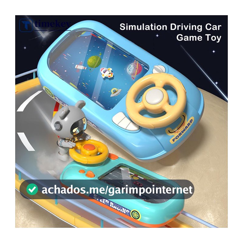 TIMEKEY Volante de Brinquedo Simulador de Direção Infantil – Jogo Interativo de Aventura para Pais e Filhos L3S8