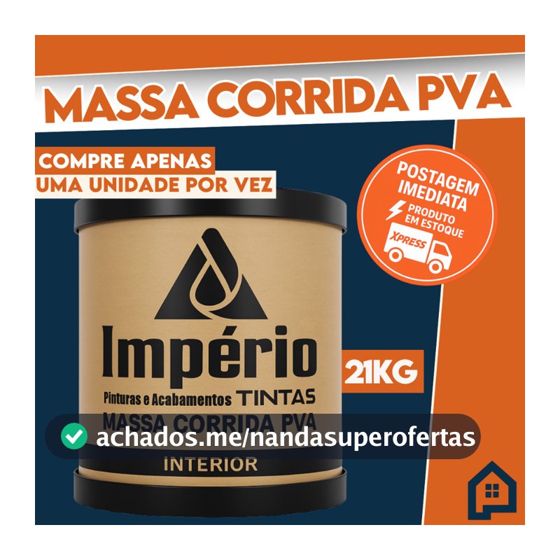 Massa Corrida PVA Revestimento - 21kg Profissional Fácil Aplicação Nivelador