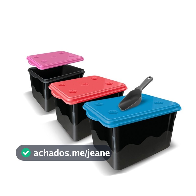 Porta Ração Com Tampa - Pote Container Até  20 Litros Resistente Cores Variadas