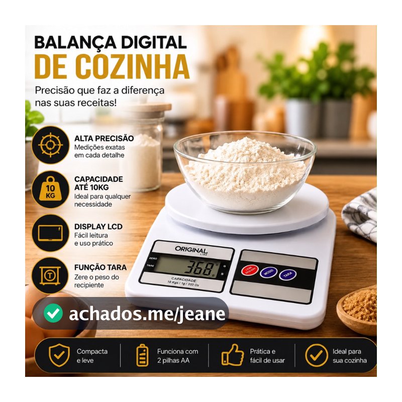Balança Cozinha Digital 10kg Precisao Dieta Nutricional