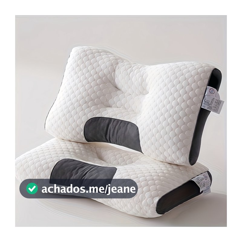 Travesseiro Ortopédico Cervical Respirável - Conforto e Suporte com Toque Macio e Lavável na Máquina