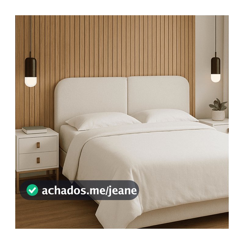 Cabeceira Cama Box Queen 160 cm Orgânica Tecido Bouclé