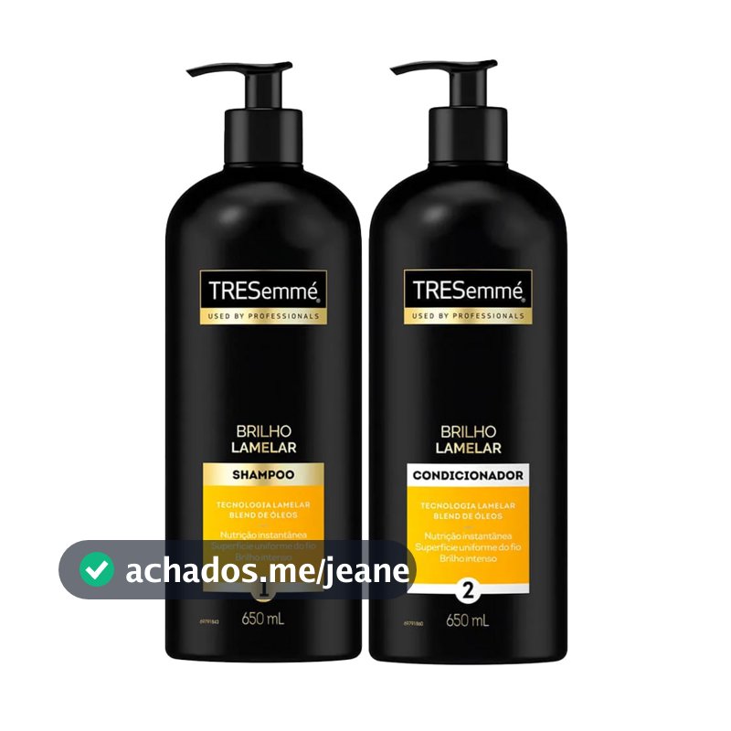 Kit Shampoo + Condicionador Tresemmé Brilho Lamelar 650ml