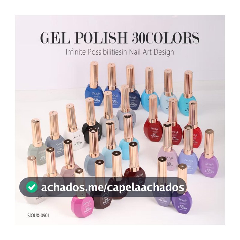 Kit Esmalte em Gel Sioux – 6 Cores Vibrantes Gel Polish UV/LED 12ml Cada