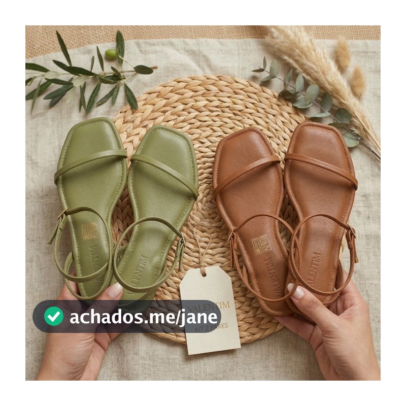 Kit 2 Pares Rasteirinha Feminina Super Conforto Palmilha Confort Macia Leve Oferta