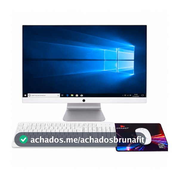 Computador All In One 23,8" Full HD Intel i5 5ª Geração 16GB RAM SSD 512GB Webcam Kit Teclado Mouse