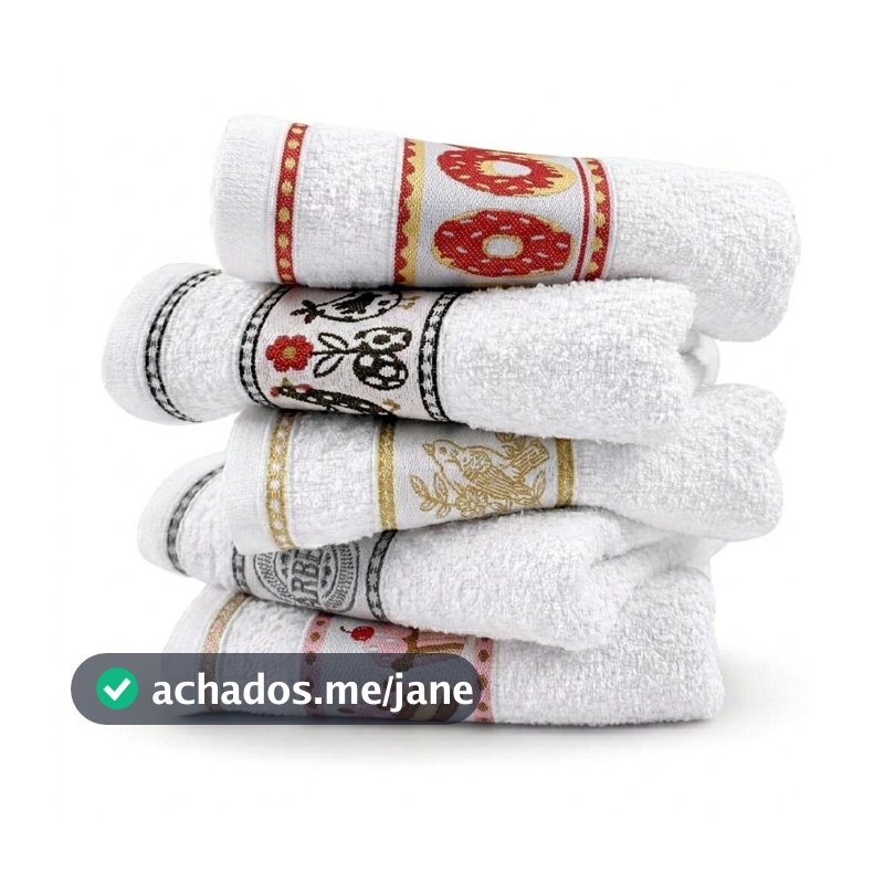 Jogo De Pano De Prato Premium 10 Unidades  Pano de Prato Atoalhado 100% Algodão